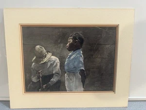 Andrew Wyeth “The Boy and the Man” Print – 18.5x15in Matted – Vintage - Picture 1 of 4