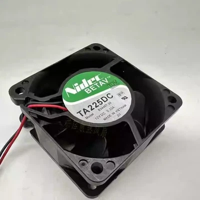 Nidec 6025 TA225DC B34467-33 DC12V 0.33A 60*25MM 2-Wire Cooling Fan - Image 1 of 3