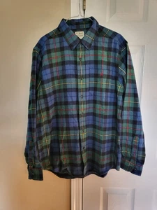 LL BEAN FLANNEL Scotch Plaid Shirt Traditional Fit L/S Men's MED- Reg NOS VINTAG - Bild 1 von 11