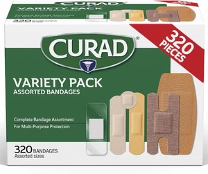 Assorted Bandages Bulk Variety Pack | 320 Count |5 Styles Including Waterproof, - Picture 1 of 12