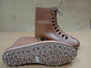 Bota baja alemana con clavos. Bota Vikinga, Botín, Bota Baja Zapatos de Cuero - Imagen 1 de 5