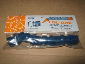 LOC-LINE 1/2" BSPT CONNECTOR PACK OF 4 COOLANT HOSE 51827 LATHE OR MILL - Picture 1 of 1