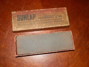 Vintage Dunlap Combination Sharpening Stone Double Sided in Original Box 6 in - Picture 1 of 3