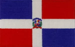 República Dominicana Parches bordados de bandera 3,5""x2,25"" plancha - Imagen 1 de 1