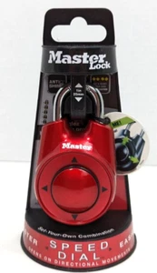 Master Lock 1500ID Speed Dial Combination Lock Red New - Picture 1 of 4