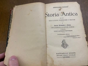 OLD ITALIAN BOOK STORIA ORIENTALE E GRECA 1925 LIVORNO - Picture 1 of 11