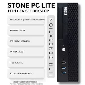 Stone PC Lite SFF Intel Core i5-11400 11th Gen 64GB RAM 2TB SSD Wi-Fi Windows 11 - Picture 1 of 5
