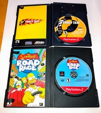 PS2 The Simpsons Road Rage Crazy Taxi Greatest Hits Playstation 2 Video Game Lot
