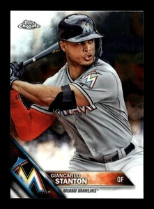 2016 Topps Chrome Baseball Giancarlo Stanton #53 Miami Marlins - Picture 1 of 2