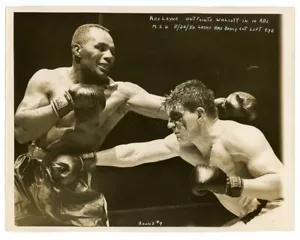 TRIKOT JOE WALCOTT vs REX LAYNE original 1950 TYP I Foto BOXING - Bild 1 von 3
