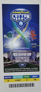 Cotton Bowl Replica 2023 Souvenir Ticket Stub Southern California vs Tulane - Picture 1 of 6