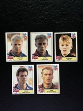5 PANINI USA 94 STICKERS - NORGE - BLACK BACK - VERY GOOD CONDITION