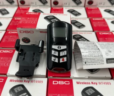 Lot of (10) DSC WT4989 4 Button Wireless Backlit Security Key Fob w/Icon Display - Image 1 of 4