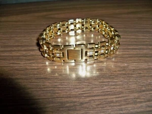 Macy's Men's Diamond Link Bracelet 1/4 ct t.w. Yellow Ion-Plated Stainless Steel - Picture 1 of 4