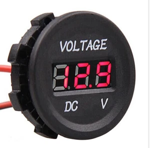 Marine Car~Motorcycle DC12V Red LED Panel Digital Voltage Meter - Picture 1 of 3