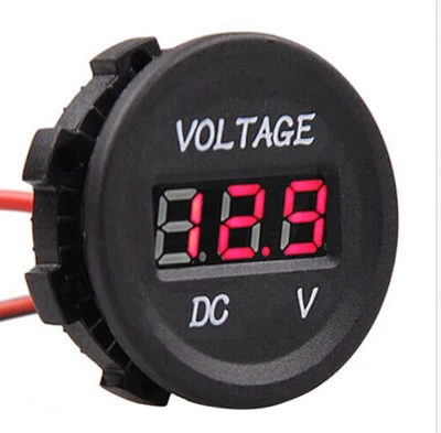 Medidor de voltaje digital panel LED rojo DC12V para automóvil marino ~ motocicleta Foto 1 de 3
