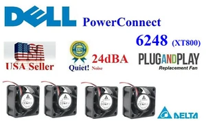 4x Quiet Replacement Fans for Dell PowerConnect 6248 (XT800) Best Home Office - Picture 1 of 8