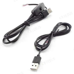 5V DC 2pin USB Extension Cable Connector power supply Wire 1.5A Switch CB1 - Picture 1 of 9