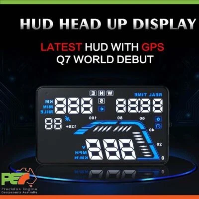 Q7 5.5" Head Up Display GPS Parabrisas Velocímetro Proyector Para Volvo C70 Foto 1 de 4