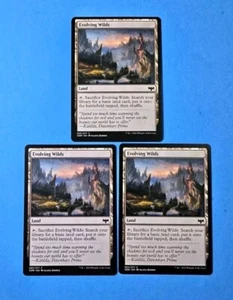 3x Evolving Wilds Innistrad Crimson Vow Mtg Magic Sacrifice Land Card 263 - Picture 1 of 2