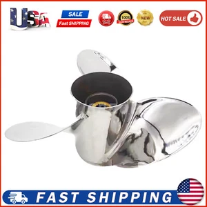 14 x 19 Stainless Steel Outboard Boat Propeller fit Suzuki 50-140HP 15 Tooth,RH - Picture 1 of 7