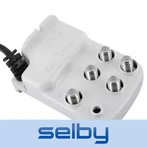 Kingray 4-Way Antenna Booster/Amplifier Splitter VHF/UHF F-Type - Picture 1 of 3