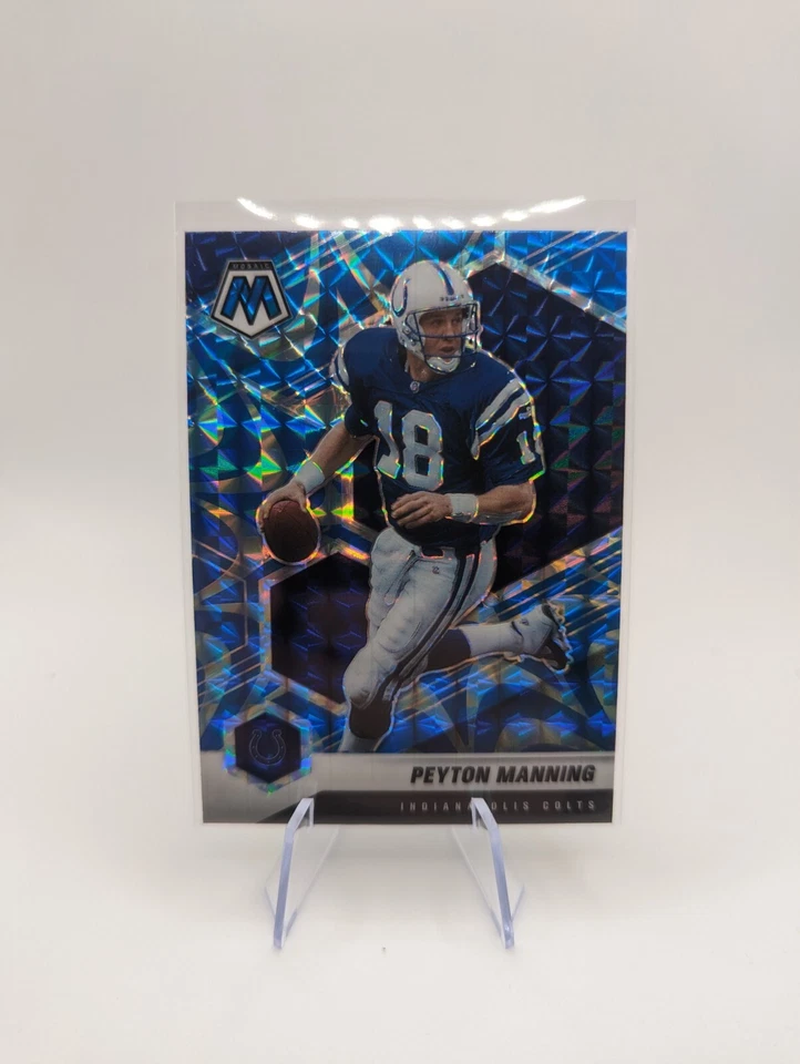 2021 Panini Mosaic PEYTON MANNING #91 Reactive Blue Prizm Colts - Image 1 of 2