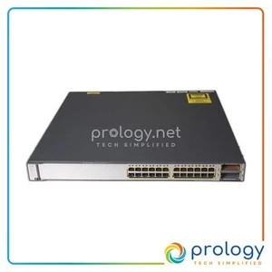 Cisco WS-C3750E-24PD-S 24x10/100/1000 PoE + 2x10GE Switch w/ Racks 1YrWty - Picture 1 of 6