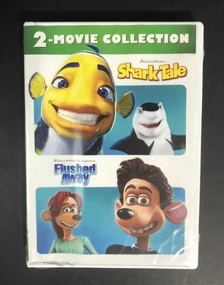 Shark Tale / Flushed Away: 2-Movie Collection DVD, 2018, 2-Disc Set NEW & Sealed Foto 1 de 4