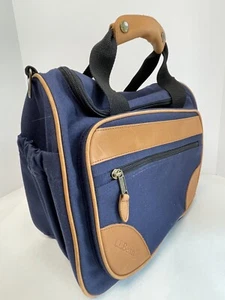 Vintage LL Bean Canvas Travel Bag Luggage Canvas/ Leather Trim EUC - Picture 1 of 18