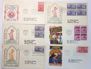 Lote de 12 estampillas y sobres postales de Estados Unidos 1948-1980 primer día de emisión - Imagen 1 de 4