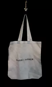 Bolso de Mano Warby Parker Box Stitch Tela Blanco con Logo Fino Algodón Ligero - Imagen 1 de 2