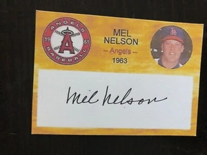 Los Angeles Angels MEL NELSON autographed Homemade Signature Card - Picture 1 of 1