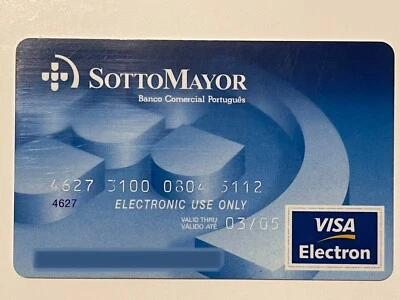 Tarjeta de crédito Visa Portugal Sotto Mayor expirada en 2005 Banco Comercial Portugues Foto 1 de 2