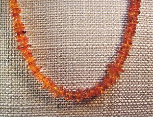 Stunning 17" 925 Sterling Silver 65cttw Baltic Amber Necklace F57