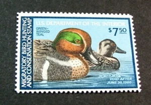 US Duck Stamps Scott # RW46 Green-winged Teal 1979 MNH L494  - Bild 1 von 2
