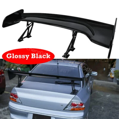 For Mitsubishi Lancer EVO 46" inch Gloss Black Rear Trunk Spoiler Racing Wing - Image 1 of 4