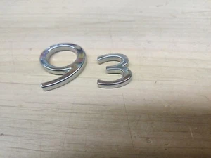 SAAB 9-3 TRUNK EMBLEMS CHROME 9 3 OEM (2 PIECES) replacement logo - Picture 1 of 2