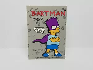 1990 Topps I Simpson #1 Bartman, Vendicatore del Male - Inserto adesivo - Foto 1 di 2