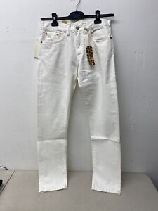 Ralph Lauren Men's Double RL Slim Fit Jeans in White - MULTIPLE SIZES