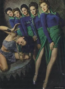 1944 Anton Brühl Sexy Damen in Netzstrümpfen & Frau im Leoparden Outfit - Bild 1 von 1