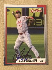 2019 Reading Fightin Phils Lucas Luke Williams Auto Autograph IP #11 Grandstand