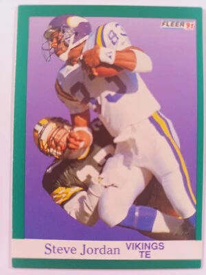 1991 Fleer Football #284 Steve Jordan - Image 1 of 3