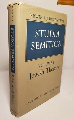 STUDIA SEMITICA Vol. I by Erwin I.J. Rosenthal - 1971 - Judaism - Islam - HCDJ - Image 1 of 4