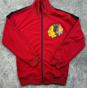 Mitchell & Ness Chicago Blackhawks Jacket XXL 2XL Red Zip Up Jacket Vintage Mens - Picture 1 of 18