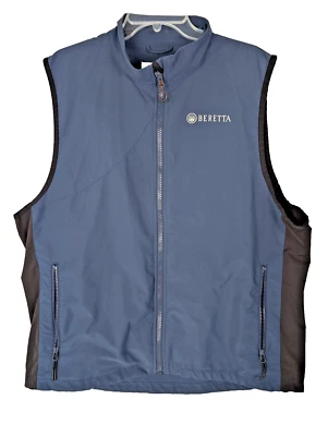 BERETTA Men's Windshell Lightweight Breathable Outdoor Vest Men’s Sz XXL Blue - Image 1 of 4