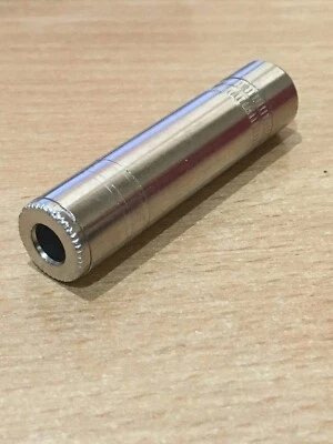 6.35mm 1/4" Mono Jack Socket 2 Pole Cable Connector Female Inline Metal Input - Image 1 of 4