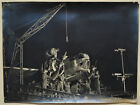 LARGE 16 X 12 WWII ORIGINAL PHOTO AIRMEN CADET BOMBADIER REPAIRING PLANE ENGINE 