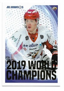 2019-20 Finnish League Cardset 2019 World Champions /299 #8 Joel Kiviranta Stars