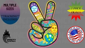 Peace Sign Celestial Car Window Desk Laptop Sticker Decal 3M Vinyl Dan Morris  - Picture 1 of 11
